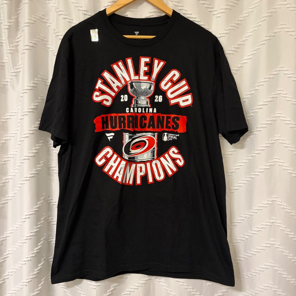 Fanatics Carolina Hurricanes 2026 Stanley Cup Champions T-Shirt Mens 2XL Black
